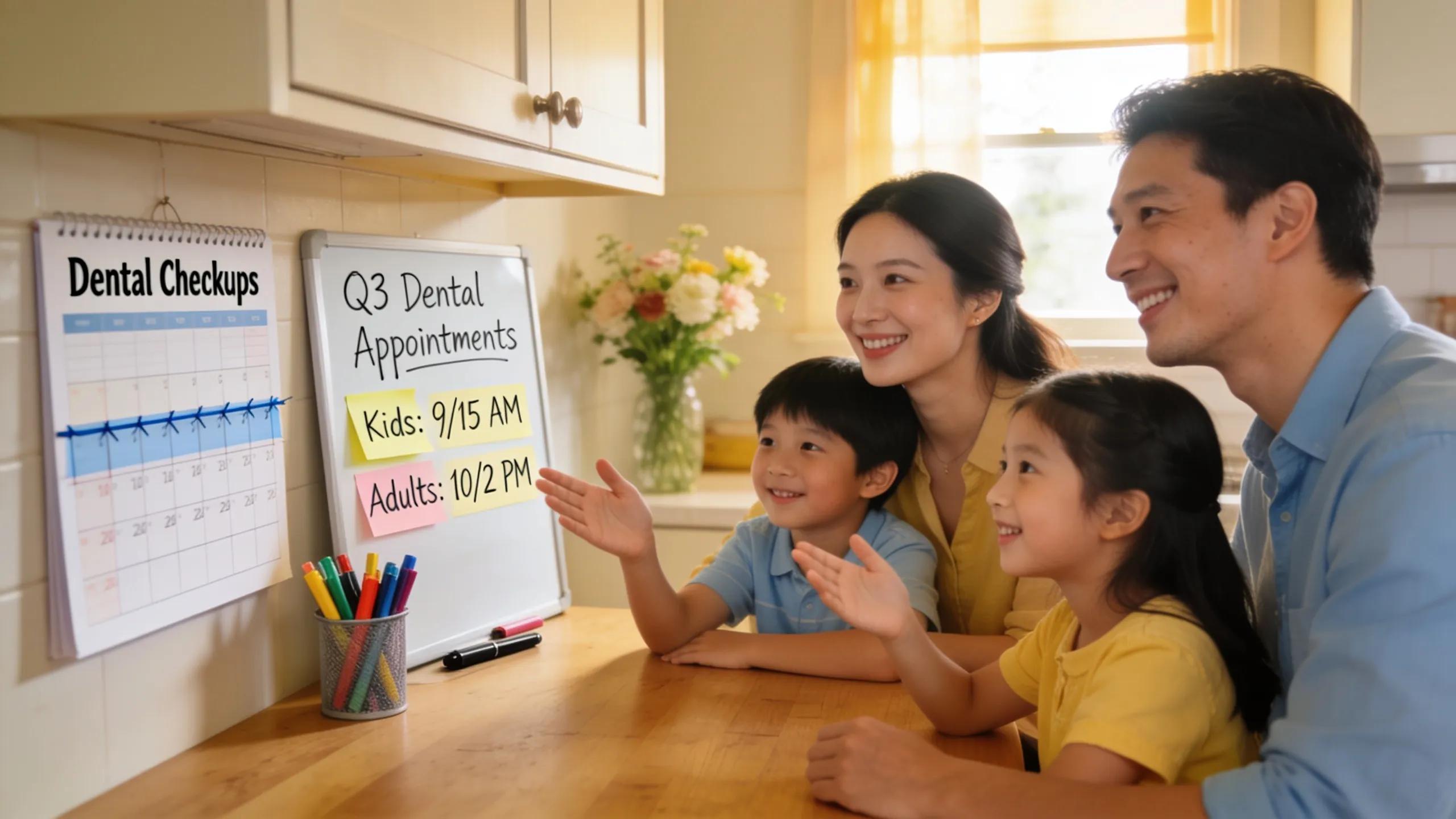 Family planning dental appointments together for convenience